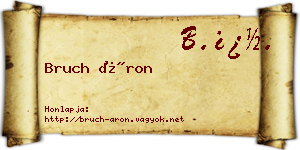 Bruch Áron névjegykártya